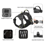 Adjustable Reflective Dog Harness with Leash - Image 7